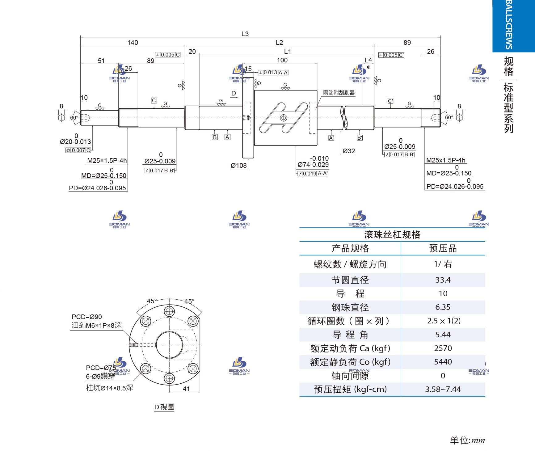 PMI 1R32-10B1-1FOWC-1780-2029-0.018 pmi丝杠上海经销处
